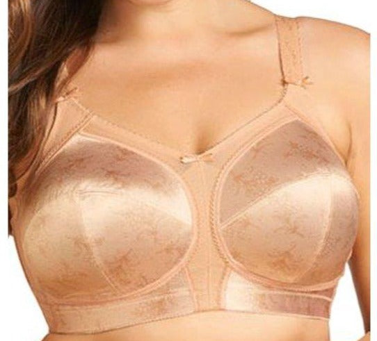 Goddess Clara, a wireless plus size bra. Color Beige. Style GD6331.