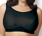 Goddess Sports wireless bra. Color Black. Style 5056.