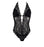 An amazing bodysuit by Lise charmel, Ecrin Desir with vibrant embroidery and delicate lace. Color Black. Style ALG5215.