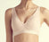 Little Bra Company, a wireless, soft, super comfortable bra with lightly contoured and padded cups. Color Blush. Style T001.
