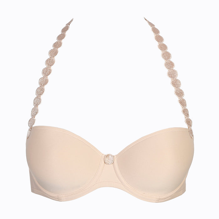 This Marie Jo bra, Tom, a balcony bra with light padding, amazing shape, cleavage. A tshirt bra on sale. Color Beige. Style 0120829.