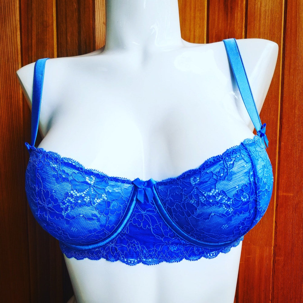 Paradise by Mimi Holliday, a demi bra in a beautiful lace. The cups are lined with mesh to help hold their shape. Style AW13-148.