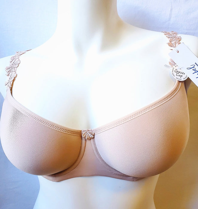 Naturana Salamanca, a premium spacer bra with contour cups. From their Blue Label series. Color Beige. Style 7657.