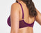 Panache Ana, a stylish plunge bra for plus size breasts. Color Damson. Style 9396.