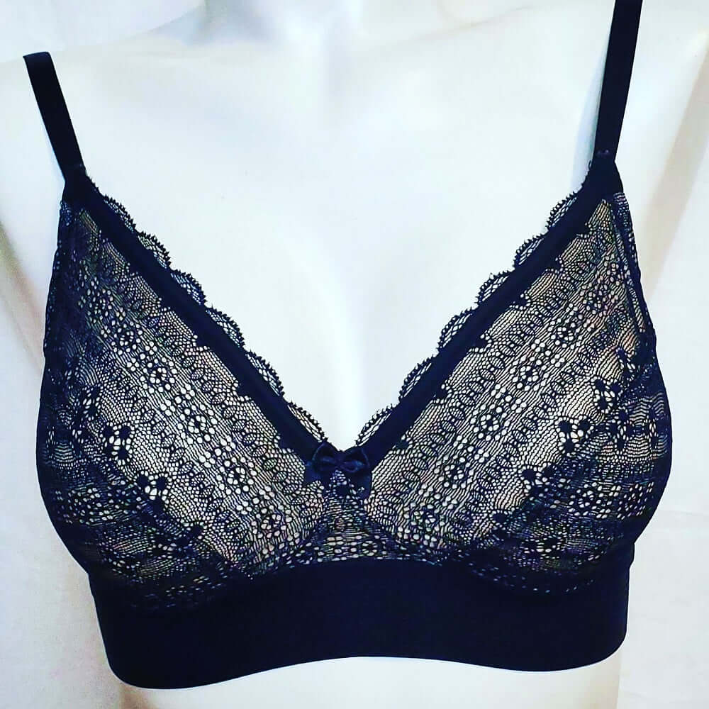 Cleo by Panache, Lyzy, a triangle bralette in black. Style 9361