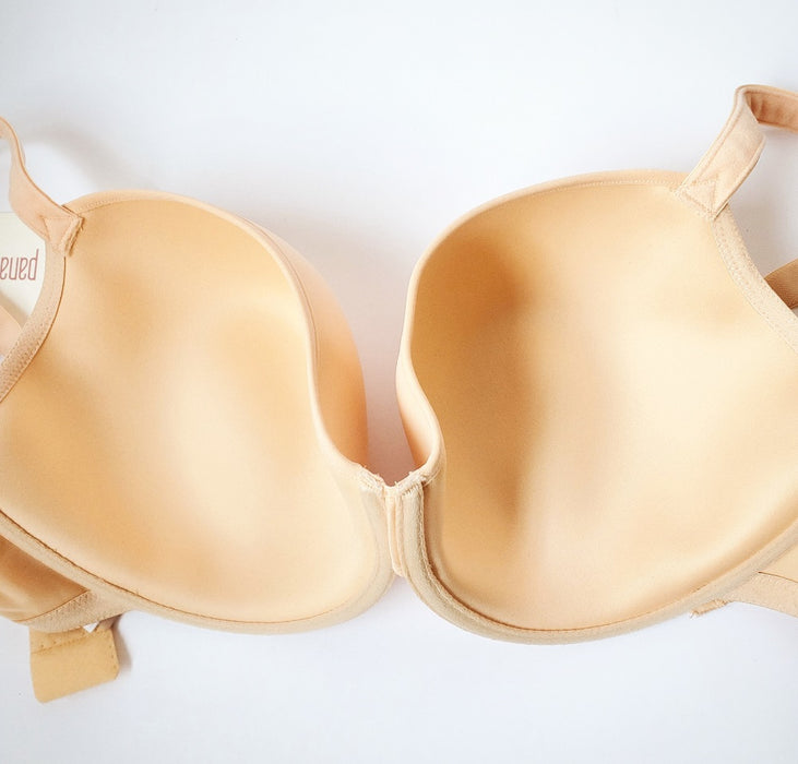 Panache Porcelain, a deep plunge, molded bra. Superior shape and comfort. UK Size. Color Beige. Style 3371.