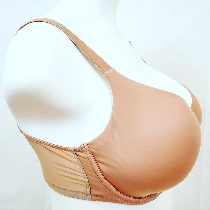 A great bra for the plus size, full bust woman. From the Panache Sculptresse line, Pure Moulded brings great coverage. Color Beige. Style 6921.