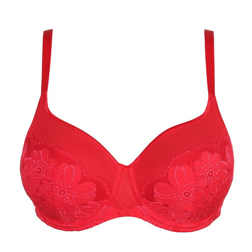 Prima Donna Twist Geneve, a tshirt bra with padded molded cups for a great hold and shape. Color Lipstick. Style 0242070.