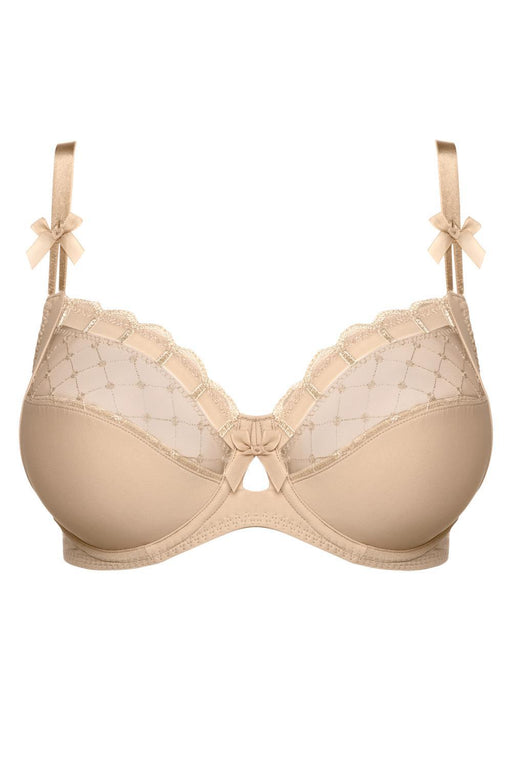 Twist by Prima Donna, A La Folie, a full cup bra ideal for the full bust. Color Cafe Au Lait. Style 1411120.
