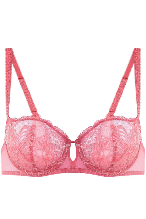 Simone Perele Promesse, a wonderful, lacy, demi cup bra. Color Blush Pink. Style 12H330.