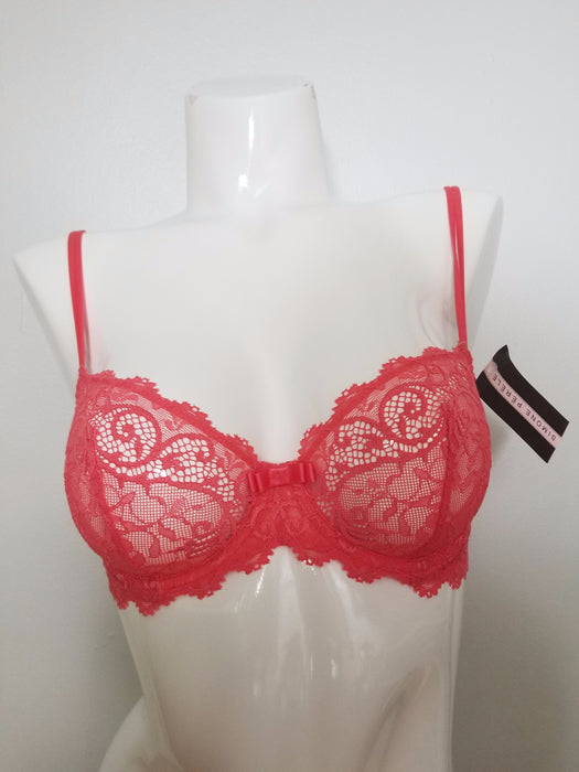 A classic French demi bra with see-through lace cups and sides. The sensuous plunge will showcase your cleavage. Our Sale Price: $50. Good Bras. Good Prices.