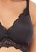 Triumph Amourette Charm, an incredibly fashionable plus size wireless bra. Color Black. Style 10201694.