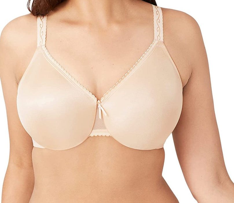 Wacoal Simple Shaping, a premium minimizer bra with full coverage. Color Beige. Style 857109.