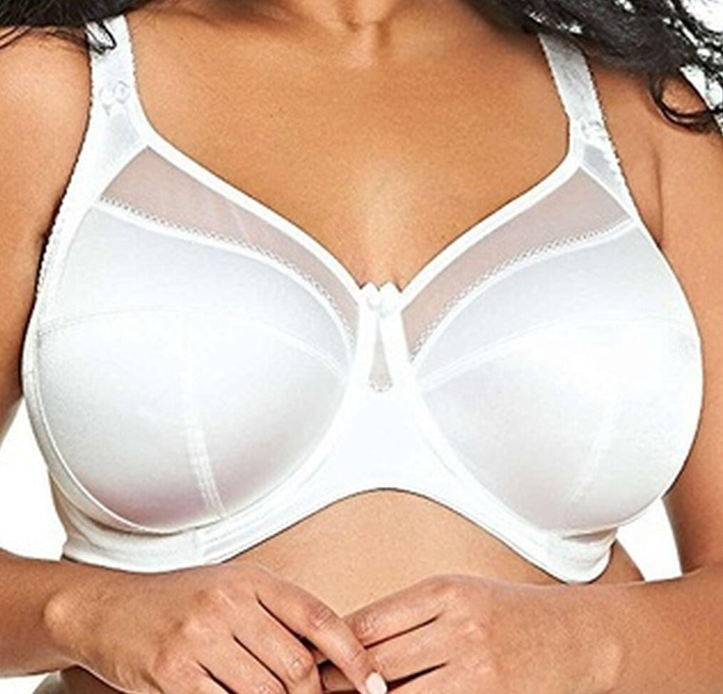 This Goddess bra, Keira, a full cup ideal for the large bust and on sale. Color white. Style GD 6093.