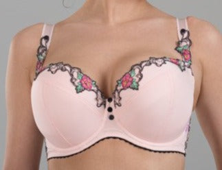 A great Ewa Michalak bra on sale. Ideal for soft breast tissue with removable padding. Color Pink. Style 1513.