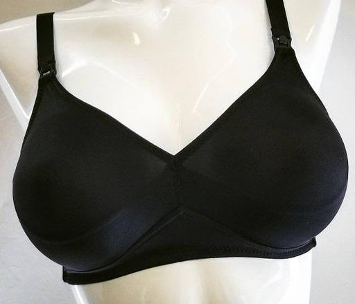 Anita offers a nursing bra with seamless, molded, wireless cups that open at the strap for easy nursing. It supports and shapes the breasts. Style 5075. 