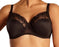 Chantelle Pont Neuf bra, a wireless stylish bra with full coverage cups. Support and comfort. Color Black. Style 1382.