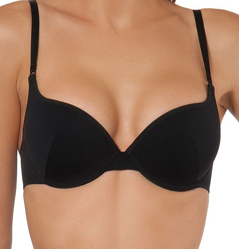 From Lise Charmel Epure line, Sensation Plaisir, is a great form fitting contour pushup bra on sale. Color Black. Style PCP8001.