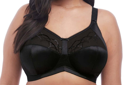 This super comfortable Elomi plus size bra is a softcup, wireless bra with amazing support and shape. Get this bra at a low price. Color black. Style 4033.