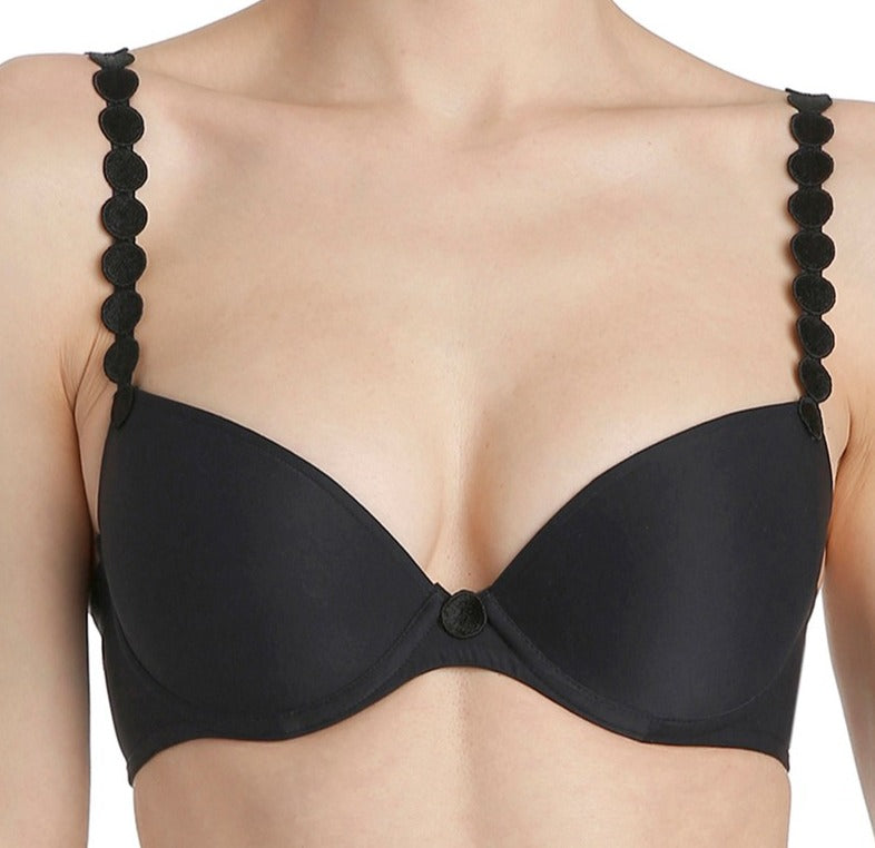 Marie Jo Tom bra, a pushup, contour bra that gives you amazing support and shape. Color Black. Style 0120827.