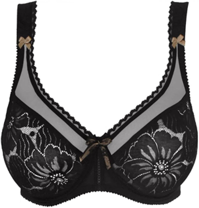 Empreinte Grace, a full cup beautiful bra. Color black. Style 07134.