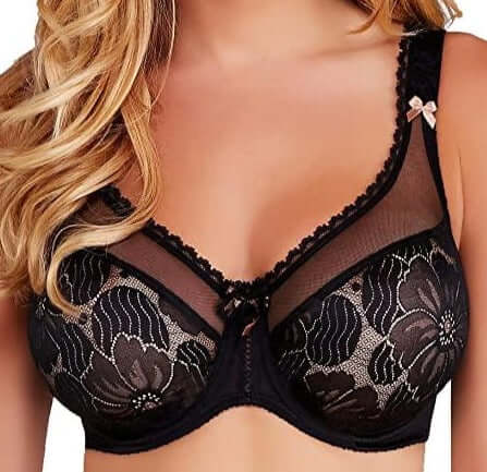 Empreinte Grace, a full cup beautiful bra. Color black. Style 07134.