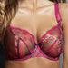 Freya's Alexa, a sheer balconette bra in a berry color. Supportive with three part cups. This bra is sumptuos in its rich tones. Style  4761.