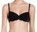 Simone Perele's lined, padded, demi bra in black, Aboslue, has a pleated graphic mesh over the cups for style. Style - 13X341.