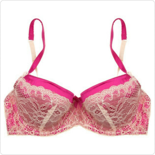 Mimi Holliday, all silk, all plunge, in fuschia, Tarte Tatin is all you ever need in a bra! Style  AW11215
